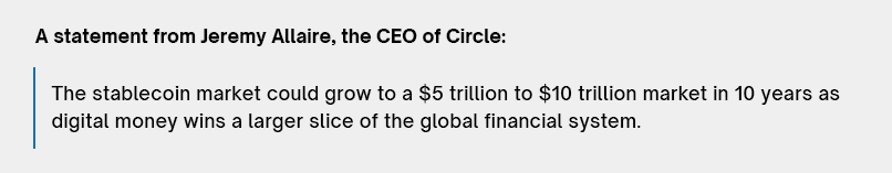 A statement from Jeremy Allaire, the CEO of Circle