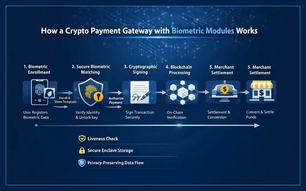 Crypto Payment Gateway With Biometric Modules 